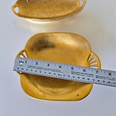 Antique Pickard Etched Gold Tray Set on Limoges Porcelain – Early 20th Century