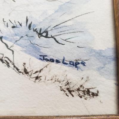 Joan Lape's "Papa's Barn" Local Weaverville Artist (PBB-KD)