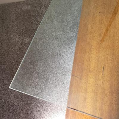 Dovetailed Side Table W/Glass Top (PB-KD)