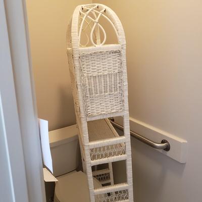 Wicker Over-The-Toilet Storage Unit (PBB-KD)