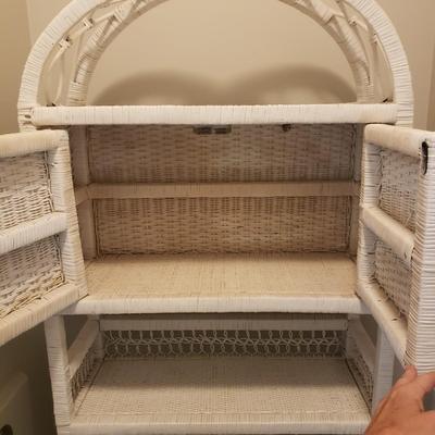 Wicker Over-The-Toilet Storage Unit (PBB-KD)
