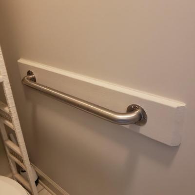 Two Stainless Grab Bars and TP Holder (PBB-KD)
