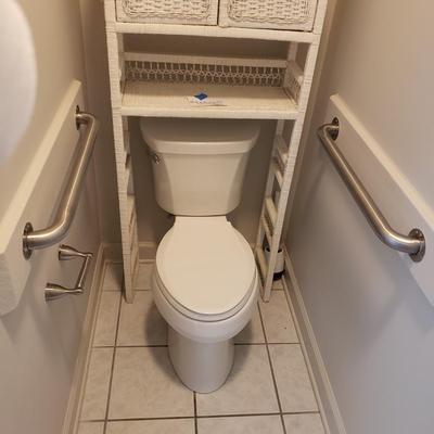 Two Stainless Grab Bars and TP Holder (PBB-KD)
