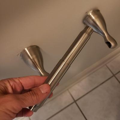 Two Stainless Grab Bars and TP Holder (PBB-KD)