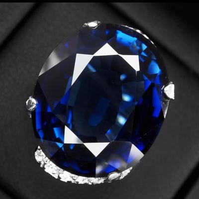 Invaluable Blue Tanzanite Rare 27.85Ct 925 Sterling Silver Ring Size 6