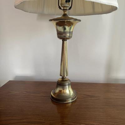 Pair of Vintage Brass Table Bed Side Lamps