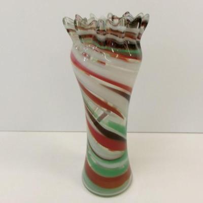 Swirl Glass Vase Approx 13" Tall #31
