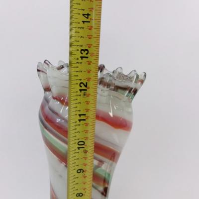 Swirl Glass Vase Approx 13" Tall #31