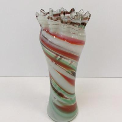 Swirl Glass Vase Approx 13" Tall #31