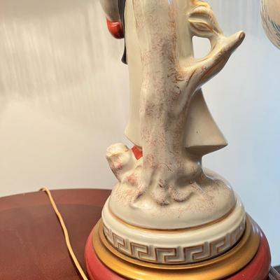 Vintage Pair of Porcelain Oriental Table Lamps