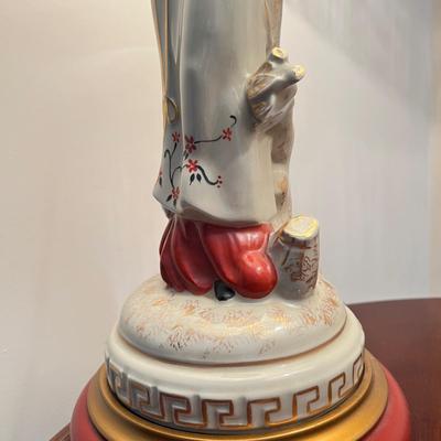 Vintage Pair of Porcelain Oriental Table Lamps