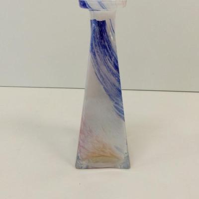 Vintage Lavorazione Italy Arte Murano Glass Perfume Bottle No Stopper Approx 7 1/2" Tall #33