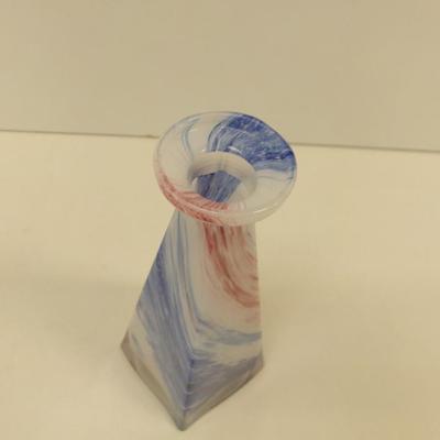 Vintage Lavorazione Italy Arte Murano Glass Perfume Bottle No Stopper Approx 7 1/2" Tall #33