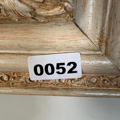 Large Ornate Solid Wood Frame w Antique Hand-Coloring Photo
