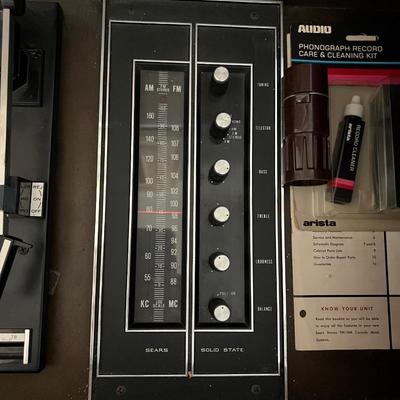 Vintage Sears Silvertone Stereo Radio Phonograph Music Console System