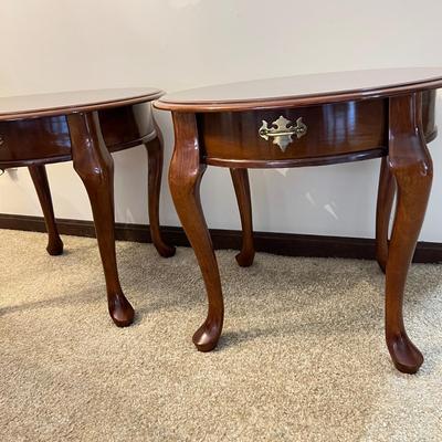 Pair of Queen Anne Style End Tables