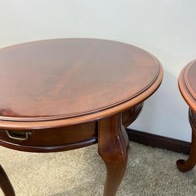 Pair of Queen Anne Style End Tables