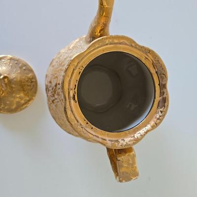 Dixon Art 22Kt Gold Glazed Teapot – Mid-Century Glam Collector's Piece