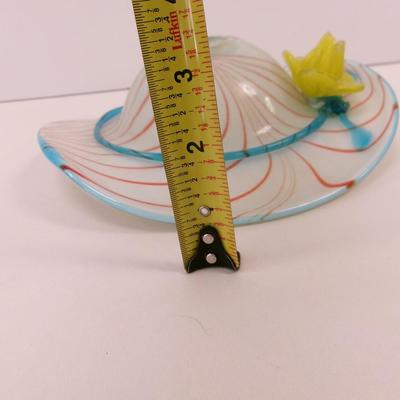 Glass Swirl With Flower Hat #39