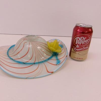 Glass Swirl With Flower Hat #39