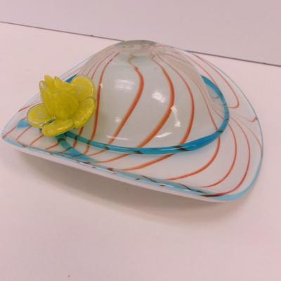 Glass Swirl With Flower Hat #39