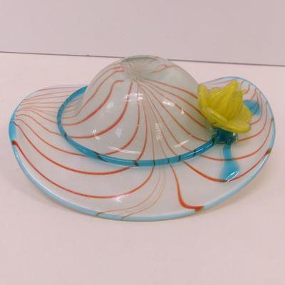 Glass Swirl With Flower Hat #39