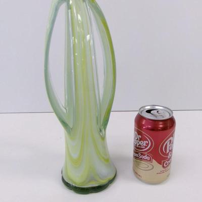 Hand Blown Swirl Glass Vase Approx 12" Tall #40