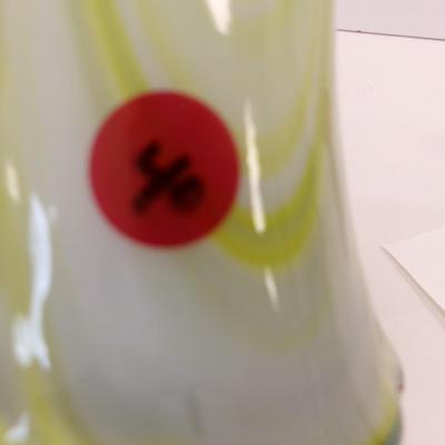 Hand Blown Swirl Glass Vase Approx 12" Tall #40