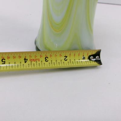 Hand Blown Swirl Glass Vase Approx 12" Tall #40