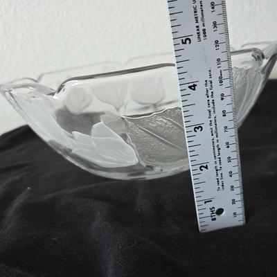 Vintage Glass Party Sets – "Rose dip bowl + "Casandra" Bowl w/ Pasari Liva Pressed Clear Mug Roses Frosted Indonesia Mugs