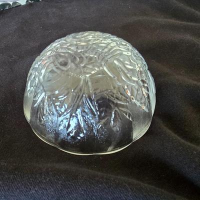 Vintage Glass Party Sets – "Rose dip bowl + "Casandra" Bowl w/ Pasari Liva Pressed Clear Mug Roses Frosted Indonesia Mugs