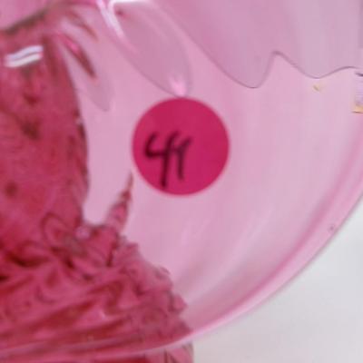 Fenton Cranberry Hand Blown Glass Vase #41
