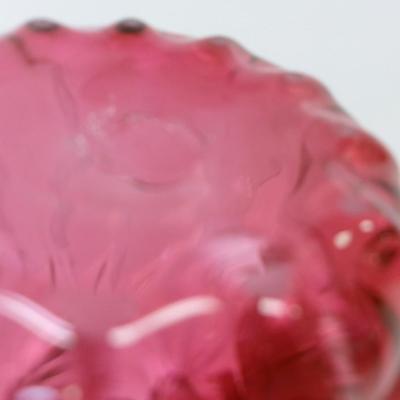 Fenton Cranberry Hand Blown Glass Vase #41