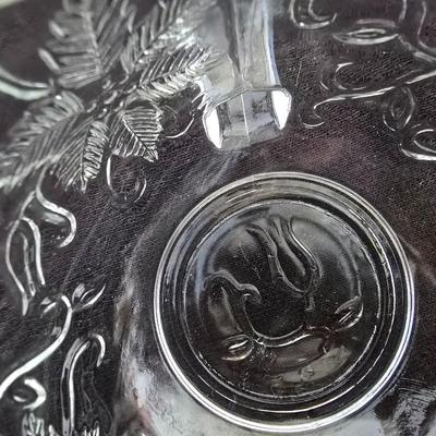 1980's Princess House® #593 FANTASIA® 7-Piece Chip & Dip Set includes 2-piece Metal Holder with 4 Princess House Fantasia...