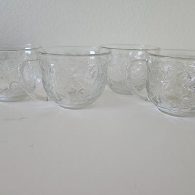 1980's Princess House® #593 FANTASIA® 7-Piece Chip & Dip Set includes 2-piece Metal Holder with 4 Princess House Fantasia...