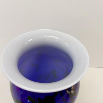 Vintage Murano Style Cased Vase 10 3/4" Tall