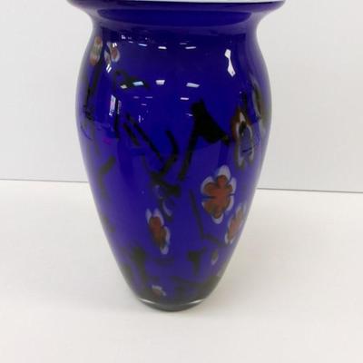 Vintage Murano Style Cased Vase 10 3/4" Tall