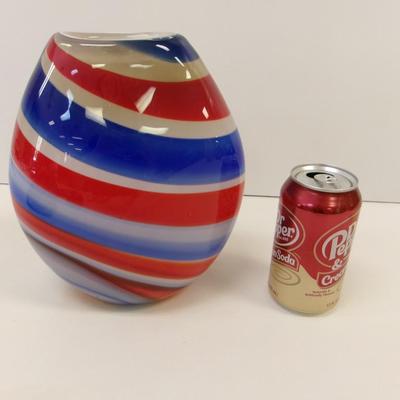 Murano Style Oval Fishbowl Hand Blown Glass #43