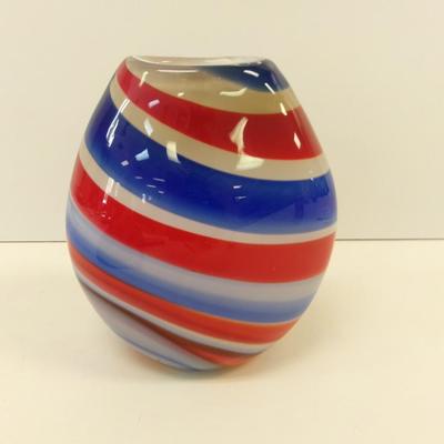 Murano Style Oval Fishbowl Hand Blown Glass #43