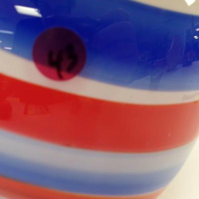 Murano Style Oval Fishbowl Hand Blown Glass #43