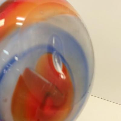 Murano Style Oval Fishbowl Hand Blown Glass #43
