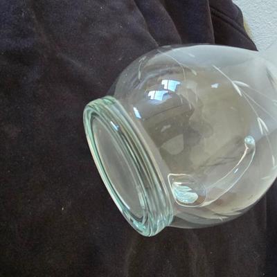 Princess House Heritage Clear Glass Pitcher with 3 princess house stemware glasses and 3 Juice glasses