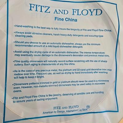 6-piece place setting fine China Roanoke (Gold) by Fitz & Floyd - Buy one set or 12 sets - you choose!