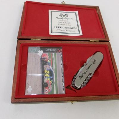 Racing Legends Authentic Card & Knife Collector Set Jeff Gordon 4 Time Champion #12