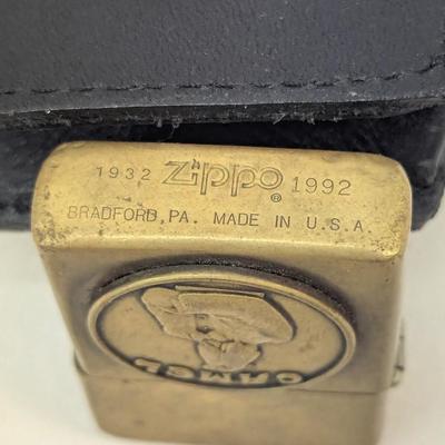Zippo Camel Brass Lighter & Holder Case #1
