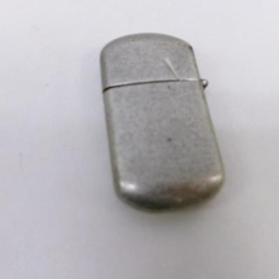 Vintage Silver Camel Lighter & Case