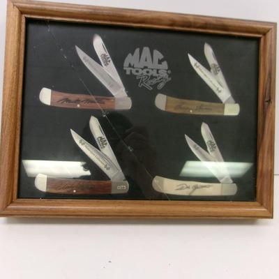 Mac Tools Racing 2 Blade / 4 PC Knife Set In Shadow Box - Motorsport Collection