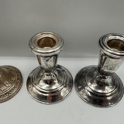 Weighted Sterling Silver Candlestick Holders (See Details)