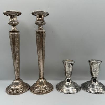 Weighted Sterling Silver Candlestick Holders (See Details)
