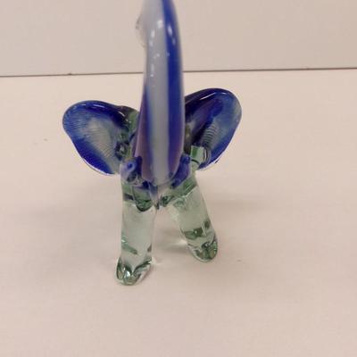Hand Blown Elephant Art Glass